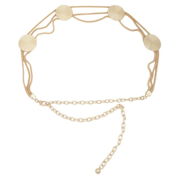 TEXTURE DISC LADDER LINK CHAIN BELT