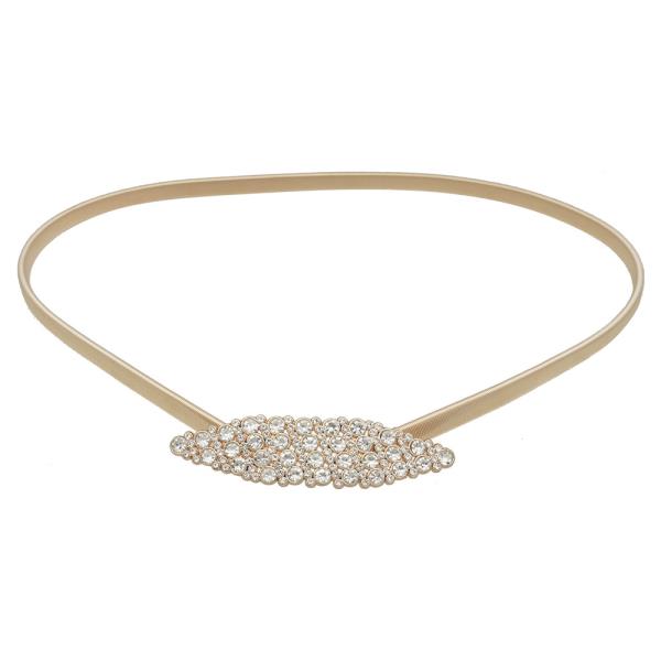 PAVE TEAR BUCKLE STRETCH METAL BELT