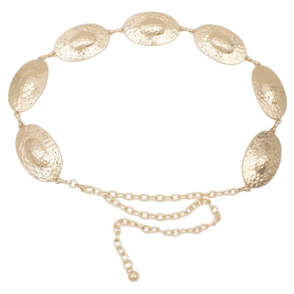 POUNDED OVAL DISC CHAIN BELT