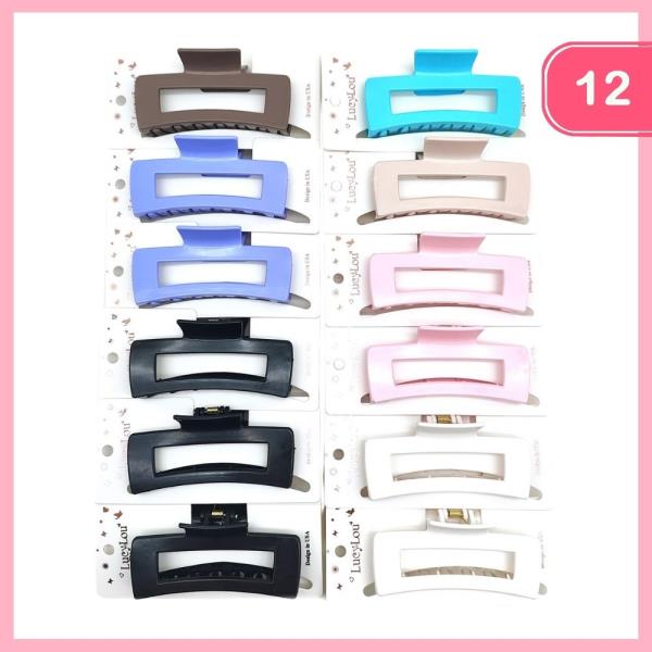 HAIR CLAW CLIPS (12 UNITS)