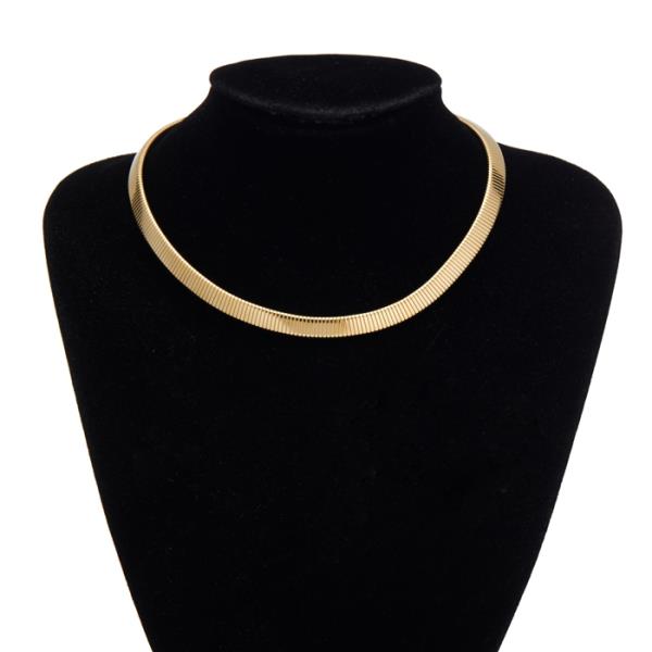 STAINLESS STEEL OMEGA CHAIN NECKLACE