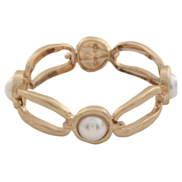 METAL PEARL STRETCH BRACELET