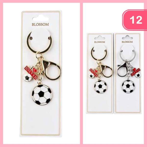 I LOVE SOCCER KEYCHAIN (12 UNITS)