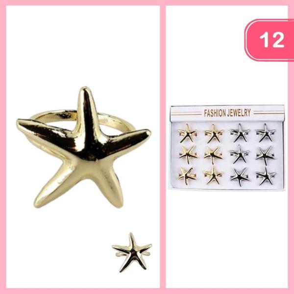 METAL STAR RING (12 UNITS)