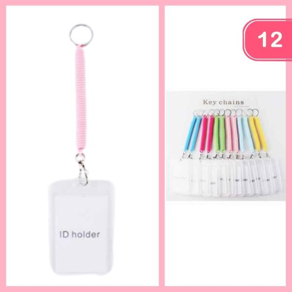 SPIRAL ID HOLD KEYCHAIN (12 UNITS)