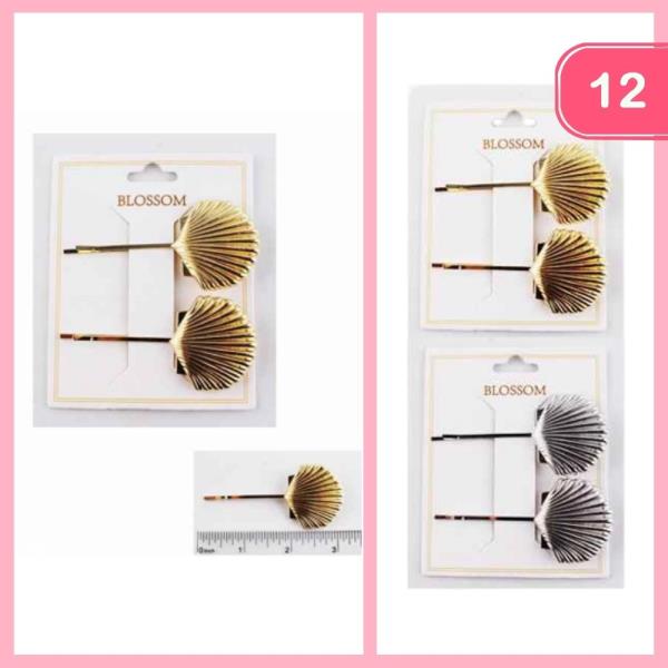 SEASHELL BOBBY PIN (12 UNITS)