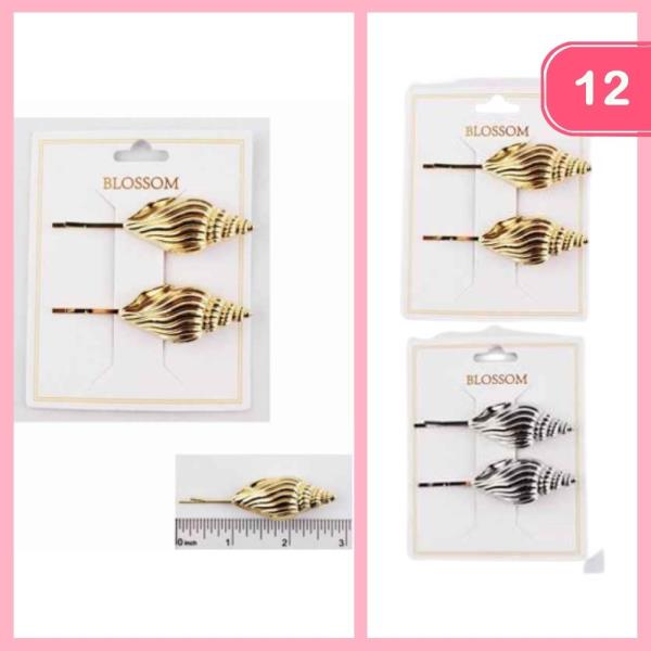 SEASHELL BOBBY PIN (12 UNITS)