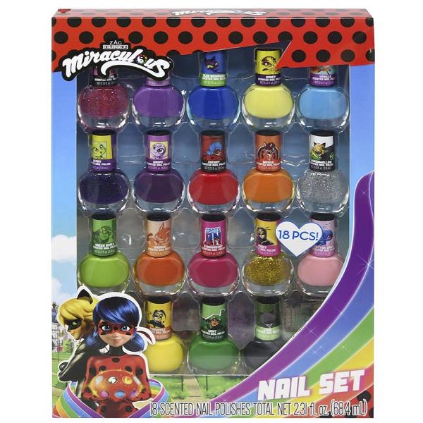 MIRACULOUS LADYBUG 18PC NAIL POLISH SET
