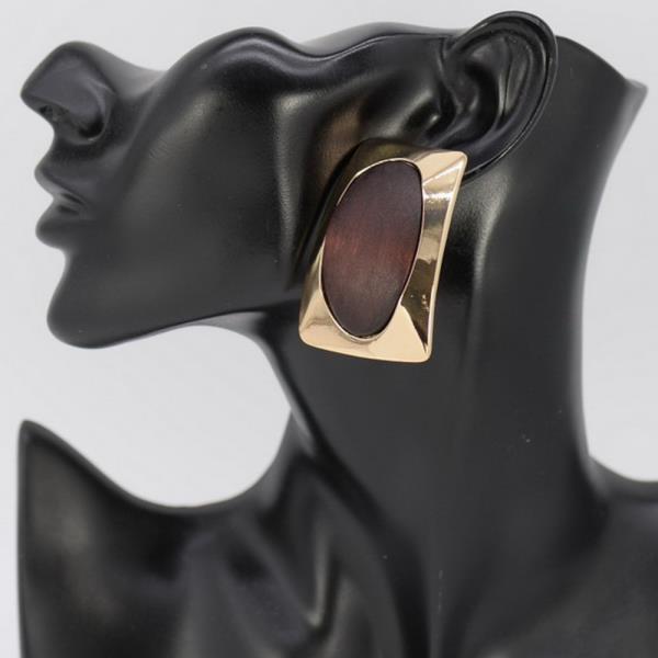 METAL TWO TONE EARRING