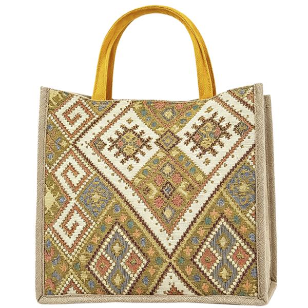 PATTERN COLOR PRINT TOTE BAG