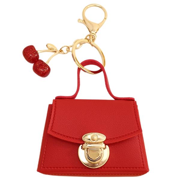 CHERRY MINI BAG CHARM KEYCHAIN