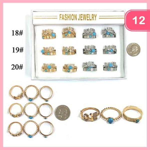 RHIENSTONE STACKABLE RING (12 UNITS)