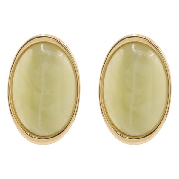OVAL STYLE STONE EARRING