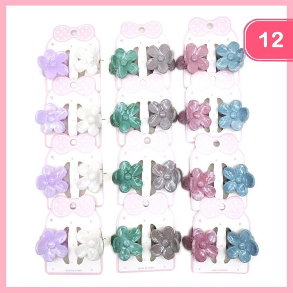 FLOWER HAIR CLAW CLIP (12 UNITS)