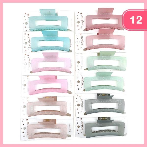 PASTEL ACRYLIC  HAIR CLAW CLIP (12 UNITS)