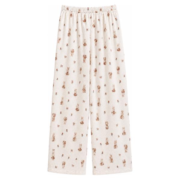 BUNNT PRINTED WIDE LEG PAJAMA PANTS
