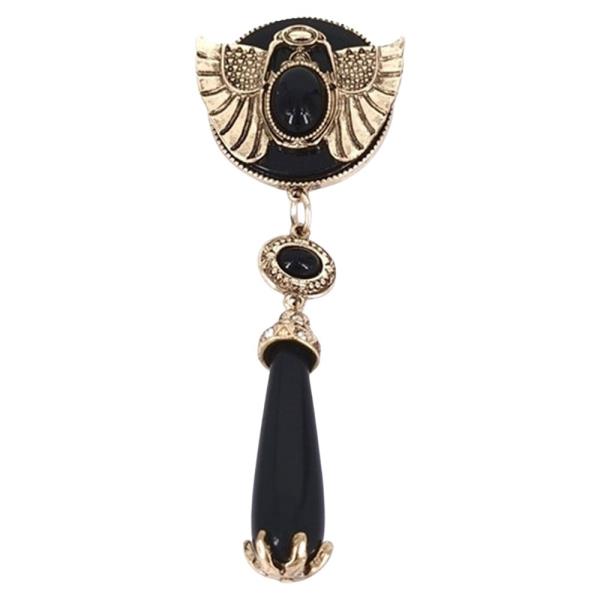 WESTERN STONE DANGLE BROOCH
