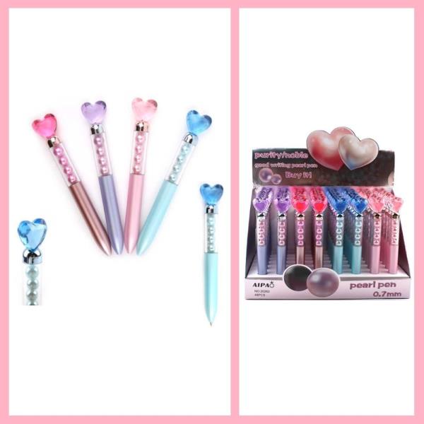 PEARL HEART PEN (36 UNITS)