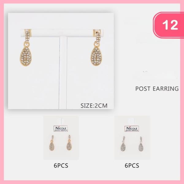 RHINESTONE POST EARRING