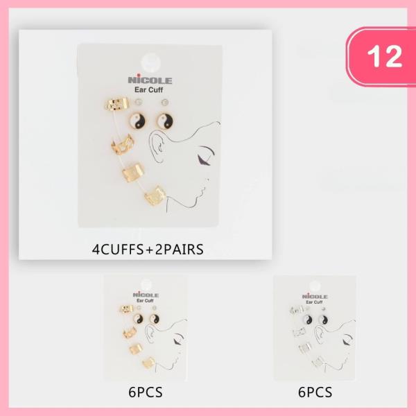 POST W/ EAR CUFF EARRING SET (12 UNITS)