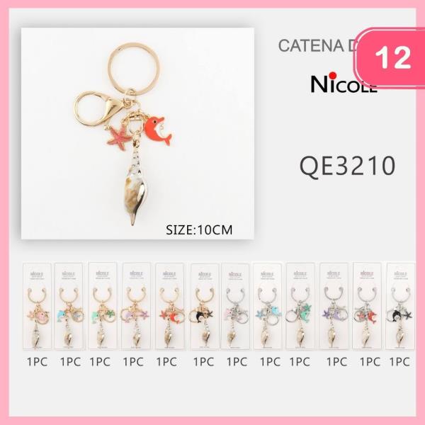 SEASHELL DOLPHIN STARFISH KEYCHAIN (12 UNITS)