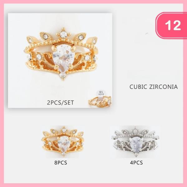CZ STACKABLE RING (12 UNITS)