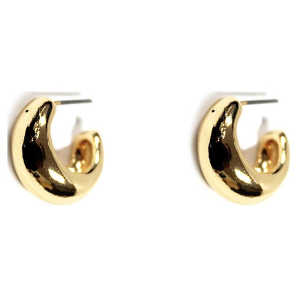 METAL CURVED HOOP EARRING