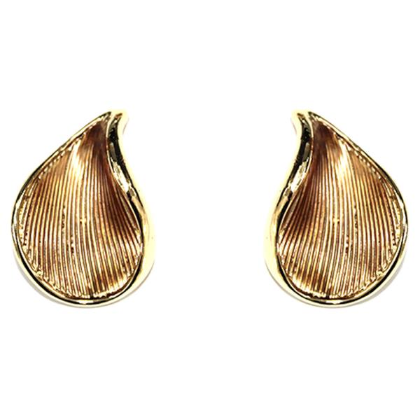 METAL LEAF STUD EARRING