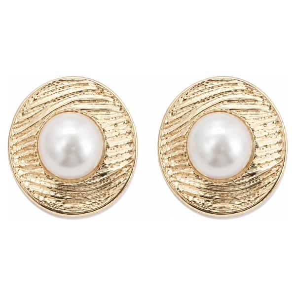PEARL OVAL STUD EARRING