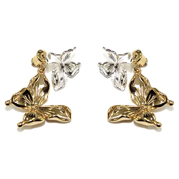 METAL BUTTERFLY STUD EARRING