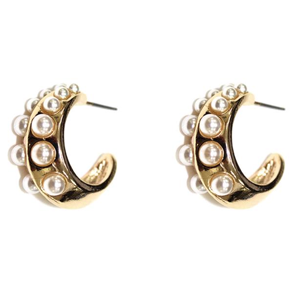 PEARL HOOP EARRING
