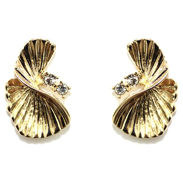 RHINESTONE FAN DROP EARRING