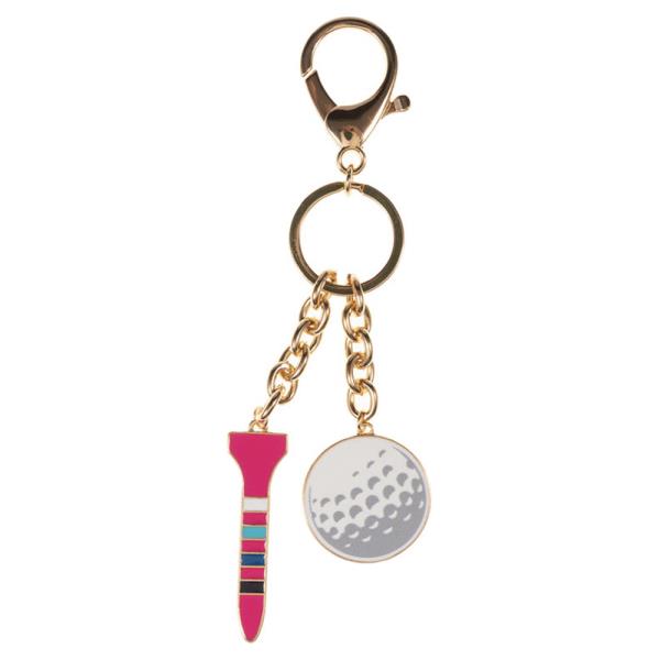 GOLF TEE SHAPED ENAMEL BAG CHARM