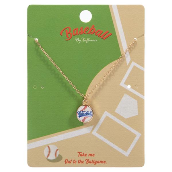 BASEBALL PENDANT NECKLACE