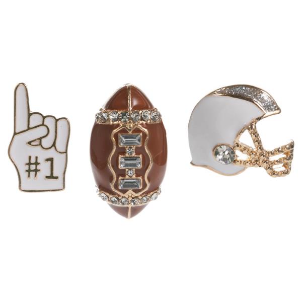 FOOTBALL BROOCH PIN