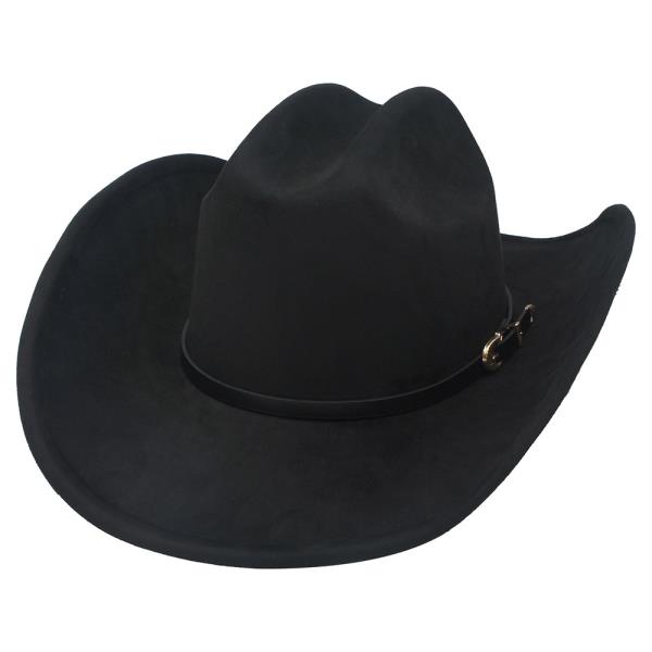 RIBBED WESTERN BUCKLE BANDED COWBOY HAT