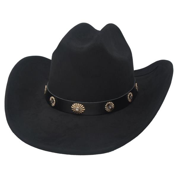 SW CONCHO MIX BANDED MICROSUEDE COWBOY HAT
