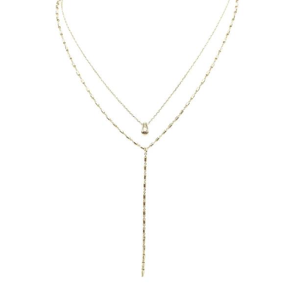 LAYERED DROP NECKLACE