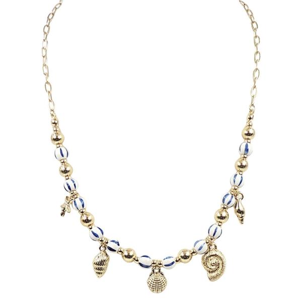 CERAMIC SEA LIFE CHARM NECKLACE