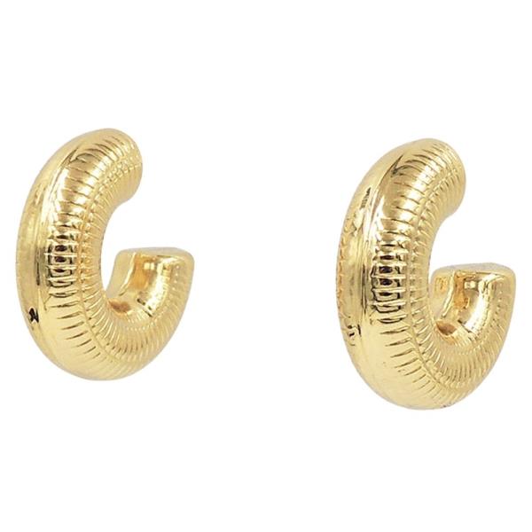 STAINLESS STEEL METAL TEXTURE BUBBLE EARRING