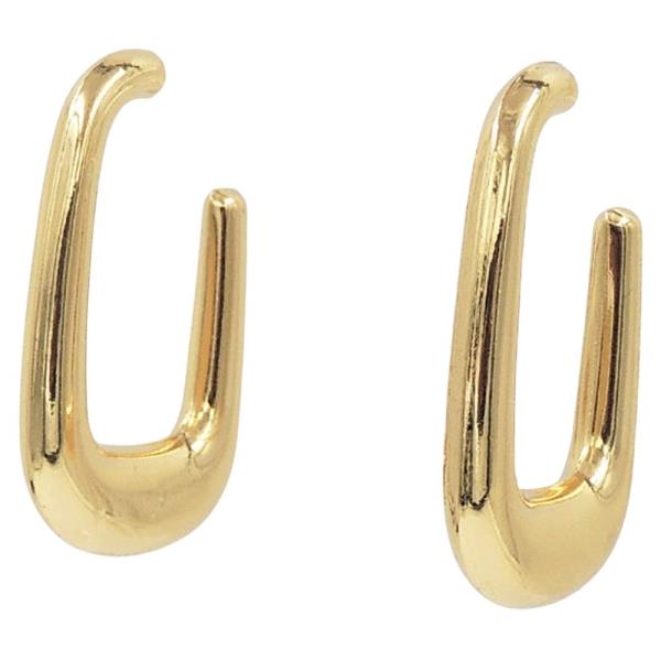 STAINLESS STEEL RECTANGLE HOOP EARRING