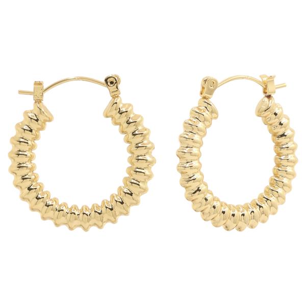 STAINLESS STEEL ROUND DESIGN HOOP EARRING