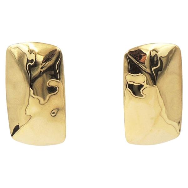 STAINLESS STEEL HAMMER RECTANGLE EARRING