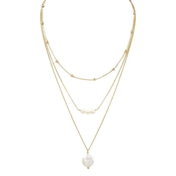 BAROQUE CZ LAYERED PENDANT NECKLACE