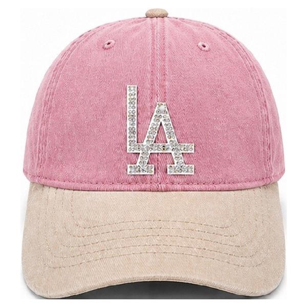 TWO TONE RHINESTONE LA BALL CAPS