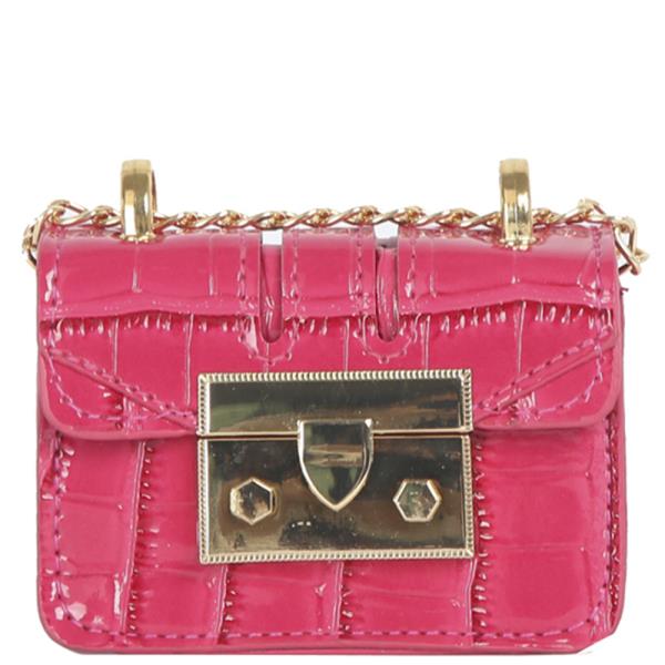 CROC TEXTURE MINI CROSSBODY BAG