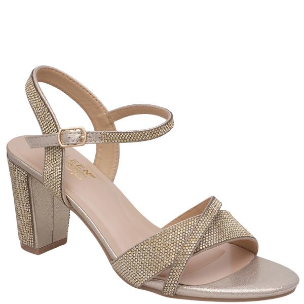 ETA-7DAYS RHINESTONE OPEN ANKLE HEEL