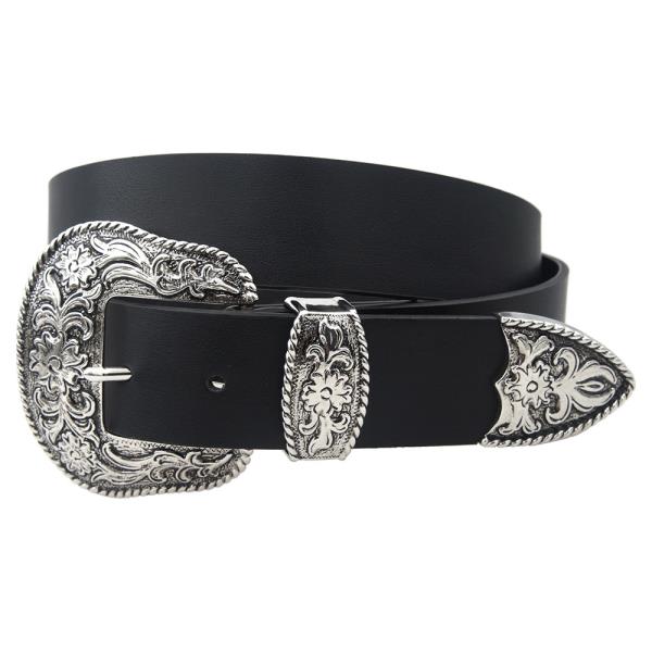PLUS ASHLEY FLORA WESTERN BUCKLE BELT