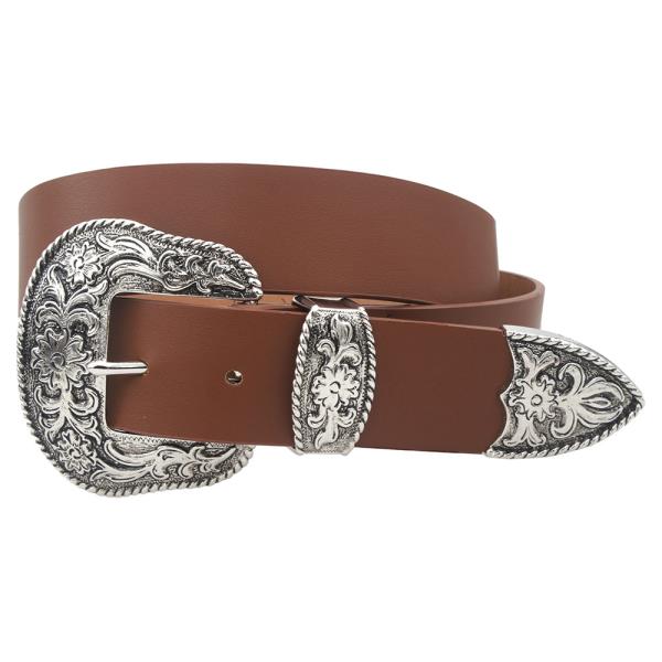 PLUS ASHLEY FLORA WESTERN BUCKLE BELT