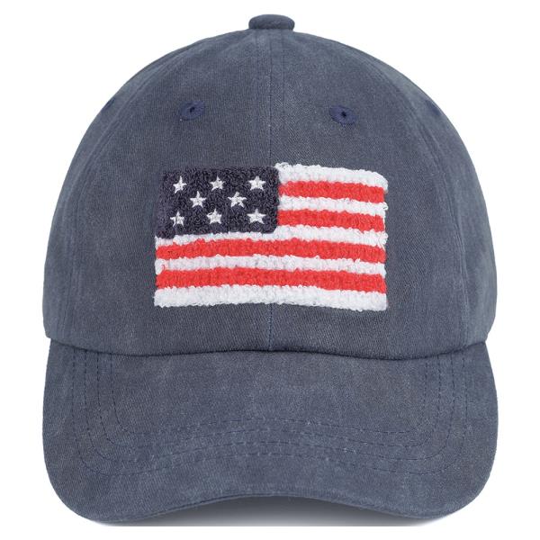 CC AMERICAN FLAG CHENILLE PATCH BASEBALL CAP